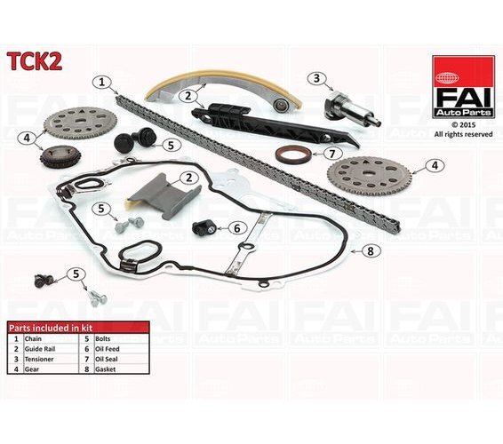 Steuerkettensatz Fai Autoparts TCK2 FüR Opel Astra G Cc-image