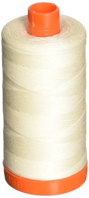 A1050-2026 Mako Cotton Thread Solid 50WT 1422Yds Chalk