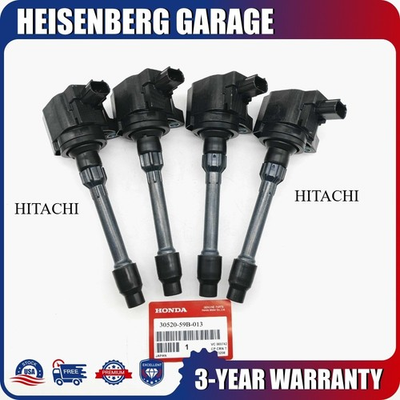 #ad #ad OEM 30520 59B 013 4Pcs HITACHI Ignition Coil For Honda Accord Civic Insight US $139.83