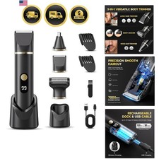 Beard Trimmer for Men, Waterproof Body Hair Trimmer Electric Razor Shaver Bod...