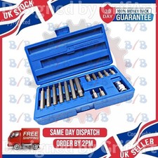 15PC METRIC HEX BIT 1/2" DRIVE ALLAN KEY WRENCH SOCKET SET WITH ADAPTOR & CASE
