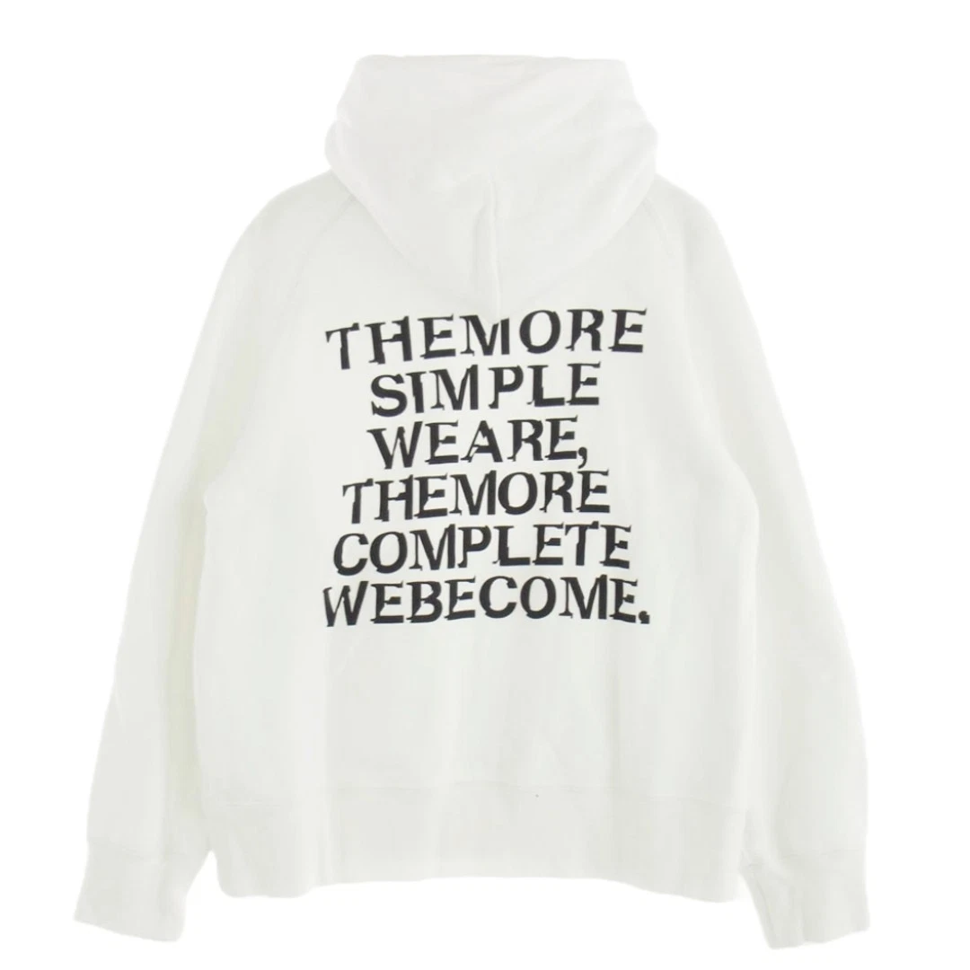 Felpa con cappuccio Sacai Sakai 2024 modello 24 0796S stampa bianca 1 usata LIFE 0