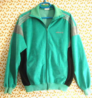 Veste Adidas Challenger verte grise Ventex 80'S Vintage tracksuit top - 180 / L - Photo 1/4