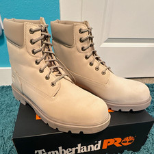 Timberland PRO SAWH 6" Composite Toe EH Light Taupe Work Boots Men's Size 12