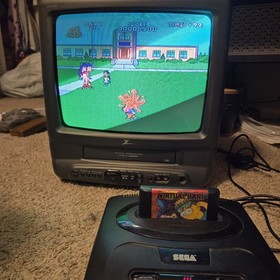 Virtual Bart Sega Genesis Game Box & Cart Only Simpsons Retro Tested And Works