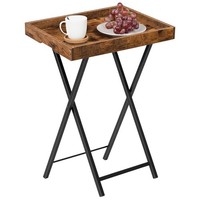 Beistelltisch Klappbar Couchtisch Faltbar TV Tablett Rustikal Braun 36 X 48 Cm