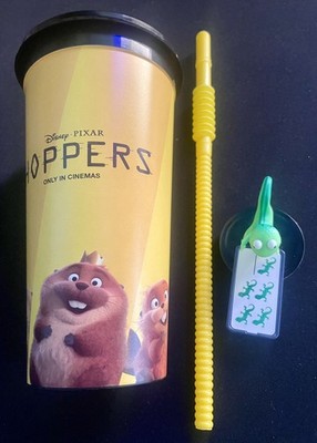Disney Pixar  Hoppers Tom Lizard UK Cinema Cup Topper & Straws Limited Edition