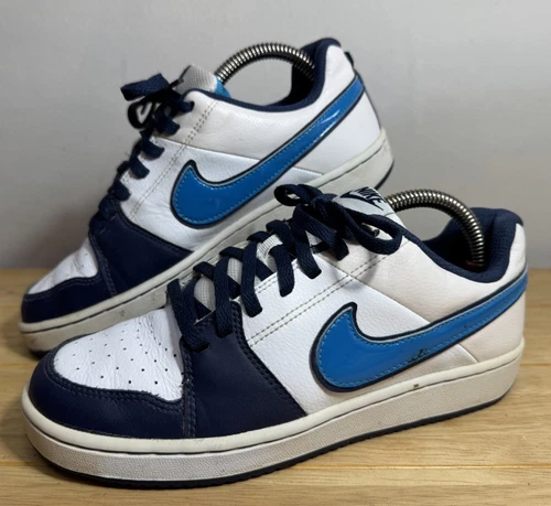 Nike Backboard II 2 scarpe da ginnastica UK 4 basse stringate blu bianco scarpe basse
