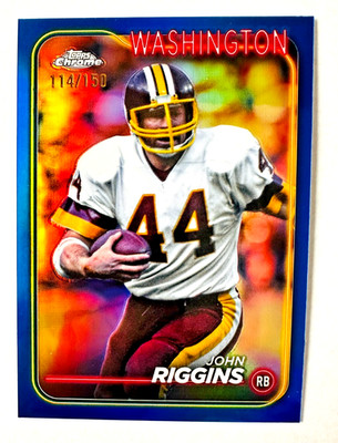 2024 Topps Chrome John Riggins BLUE Refractor Card SP #/150 NY Giants Legend!