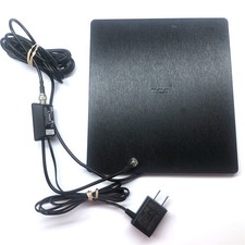 RCA Indoor Flat Universal Amplified HDTV Antenna 55-Mile Range Black ANTB55EV