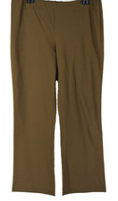 NEW, Vince Straight Leg Cotton Blend Pull-On cropped pants in Brown Sz XL P3853