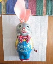 Vintage 1953 Mattel Peter Cottontail Tin Litho Wind-Up Musical Toy