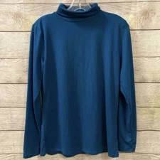 Runway Ready Long Sleeve Turtleneck Pullover Tunic Top  Size Small NWT Blue
