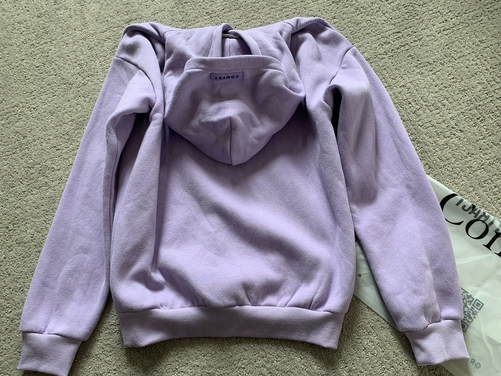 Comfrt Purple Pastel Hoodie XS Sweatshirt Pullover