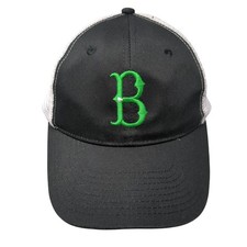 Letter B Green Logo Snapback Mesh Back Trucker Hat Black One Size Outdoor