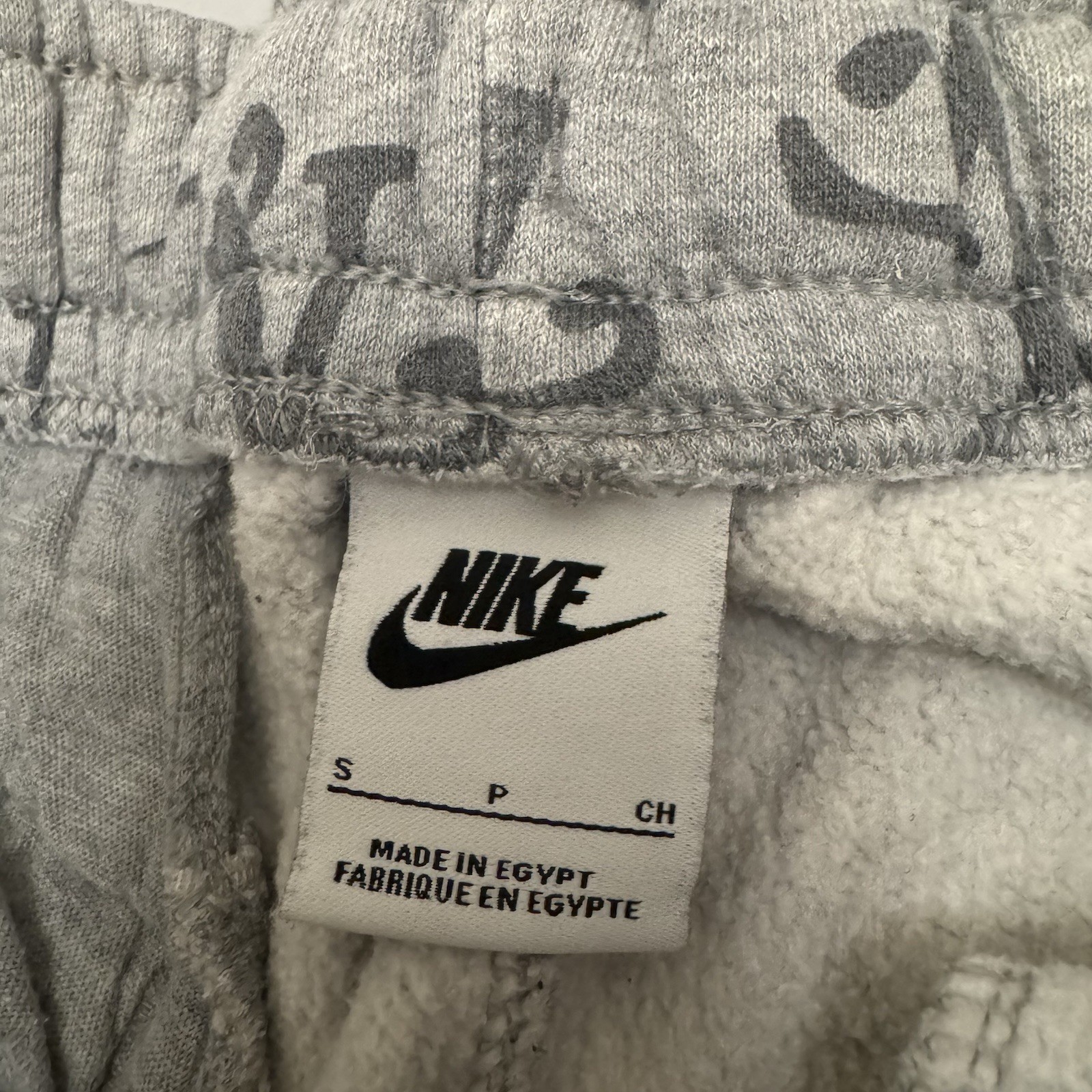 Nike Sportswear Club Fleece Monogram Joggers in Gray image 6