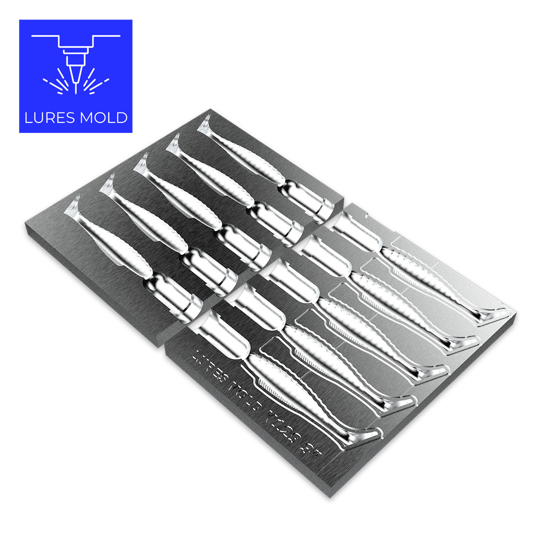 Bait DIY Fishing Mold Soft Plastisol Swimbait K129 3inch - Image 2