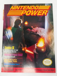 NINTENDO POWER 1989 Vol Issue #4 Zelda 2 Adventure of Link Poster & Inserts