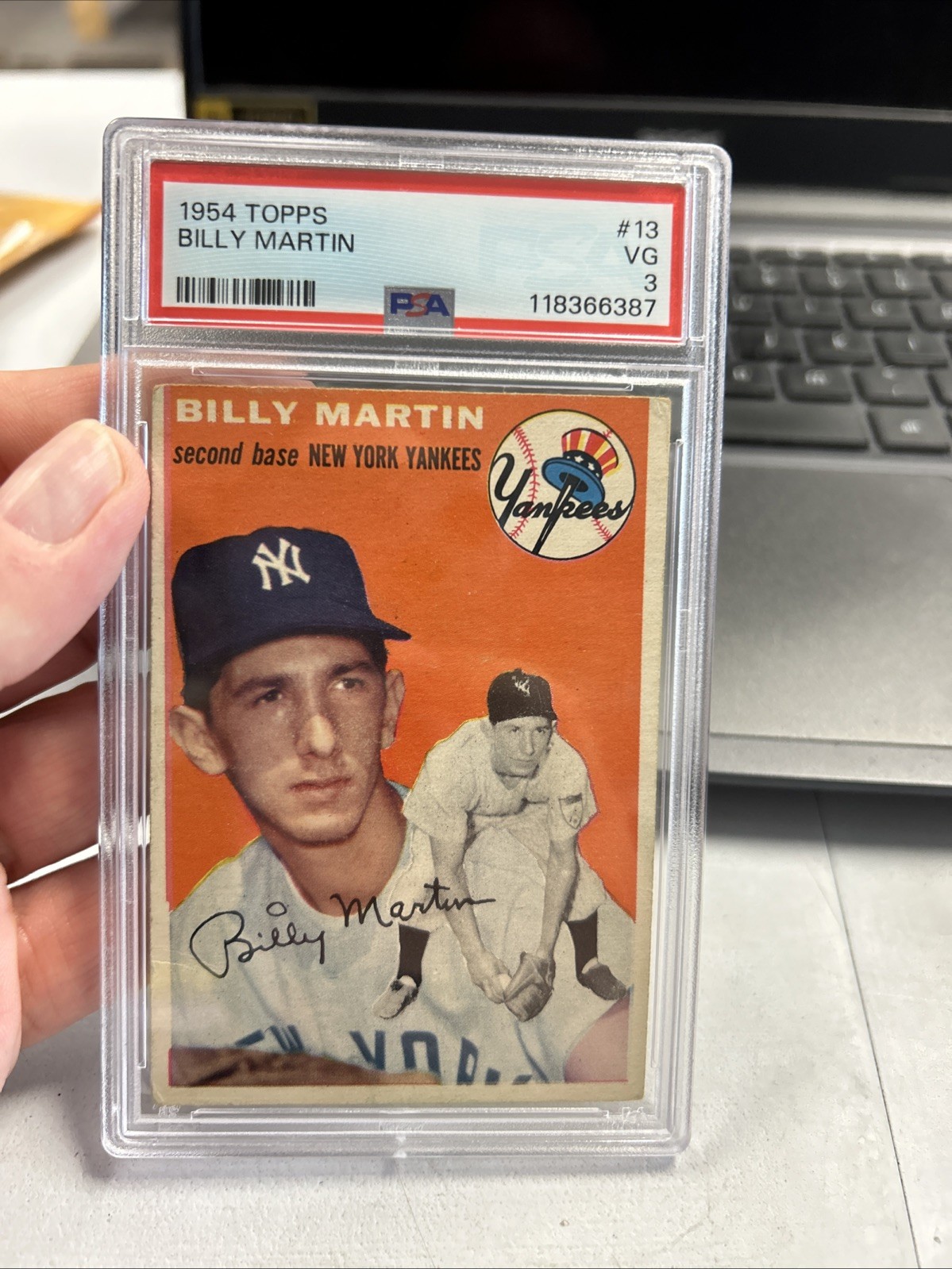 1954 topps billy martin #13 PSA 3