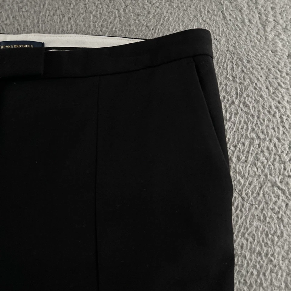 Brooks Brothers 女式裤子黑色 8 码职业办公室工作羊毛混纺 — 第 3/4 张图片