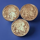 LOT of 3 , 1936 P D S Buffalo Nickel XF Nice Details. American Frontier Coins
