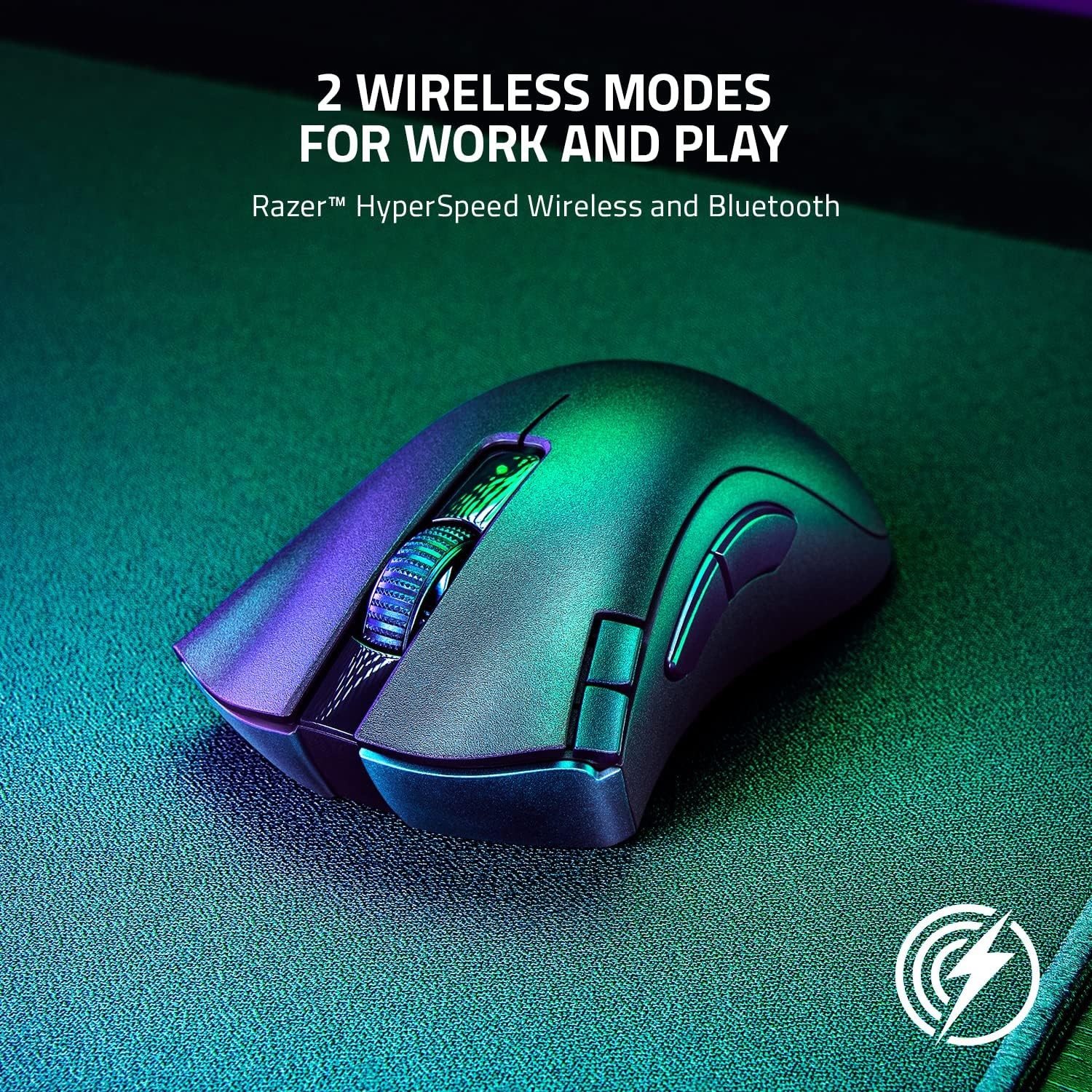 Razer DeathAdder V2 X HyperSpeed WL mouse óptico para juegos negro reacondicionado certificado, imagen 3