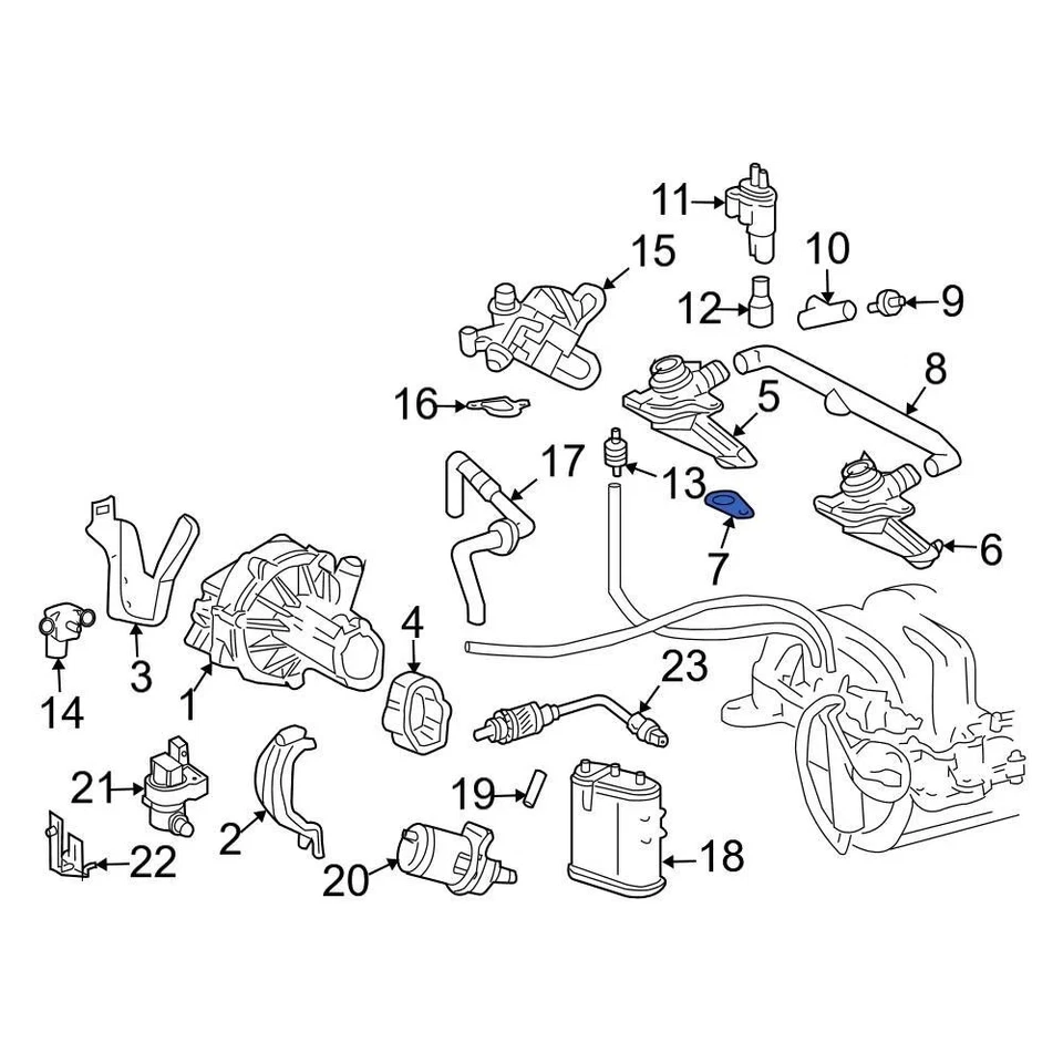 For Mercedes-Benz G55 AMG 03-11 Secondary Air Injection Control Valve Gasket - Image 3 of 4