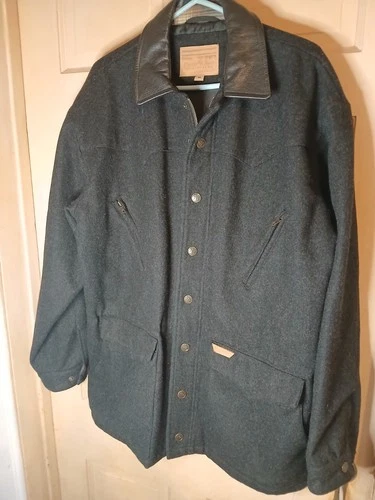 Powder River Outfitters Mens Sz L Wool Blend Gray Western Jacket - product listing photo