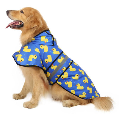 HDE Patterned Dog Raincoat with Hood - 100% Durable Reflective Polyester, Waterp