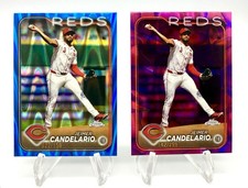 2024 TOPPS Chrome Update JEIMER CANDELARIO 2x Card Lot Blue /150 & Magenta /299