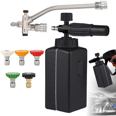 #ad 1 4quot; Pressure Washer Foam Cannon with Dual Connector Double Tip Attachment $16.99