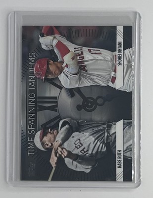 2023 Topps Update Series Time Spanning Tandems Shohei Ohtani, Babe Ruth /299