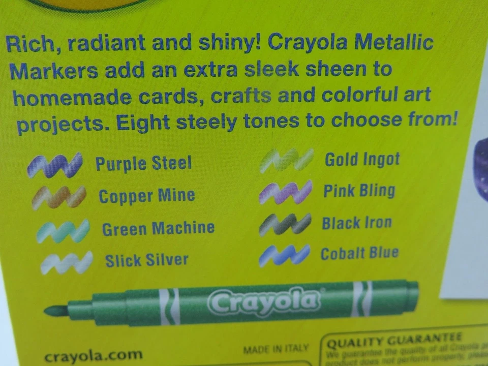 Crayola Metallic Shimmery Markers 8Pk 58 8628 - image 3 of 4