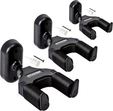 Guitar Wall Mount 3 Pack, Auto Lock Guitar Wall Hanger ,for Acoustic and Elec...