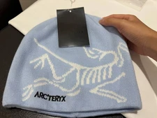Arc'teryx Bird Head Toque Beanie - Light Blue Merino Wool Knit Ski Winter Hat