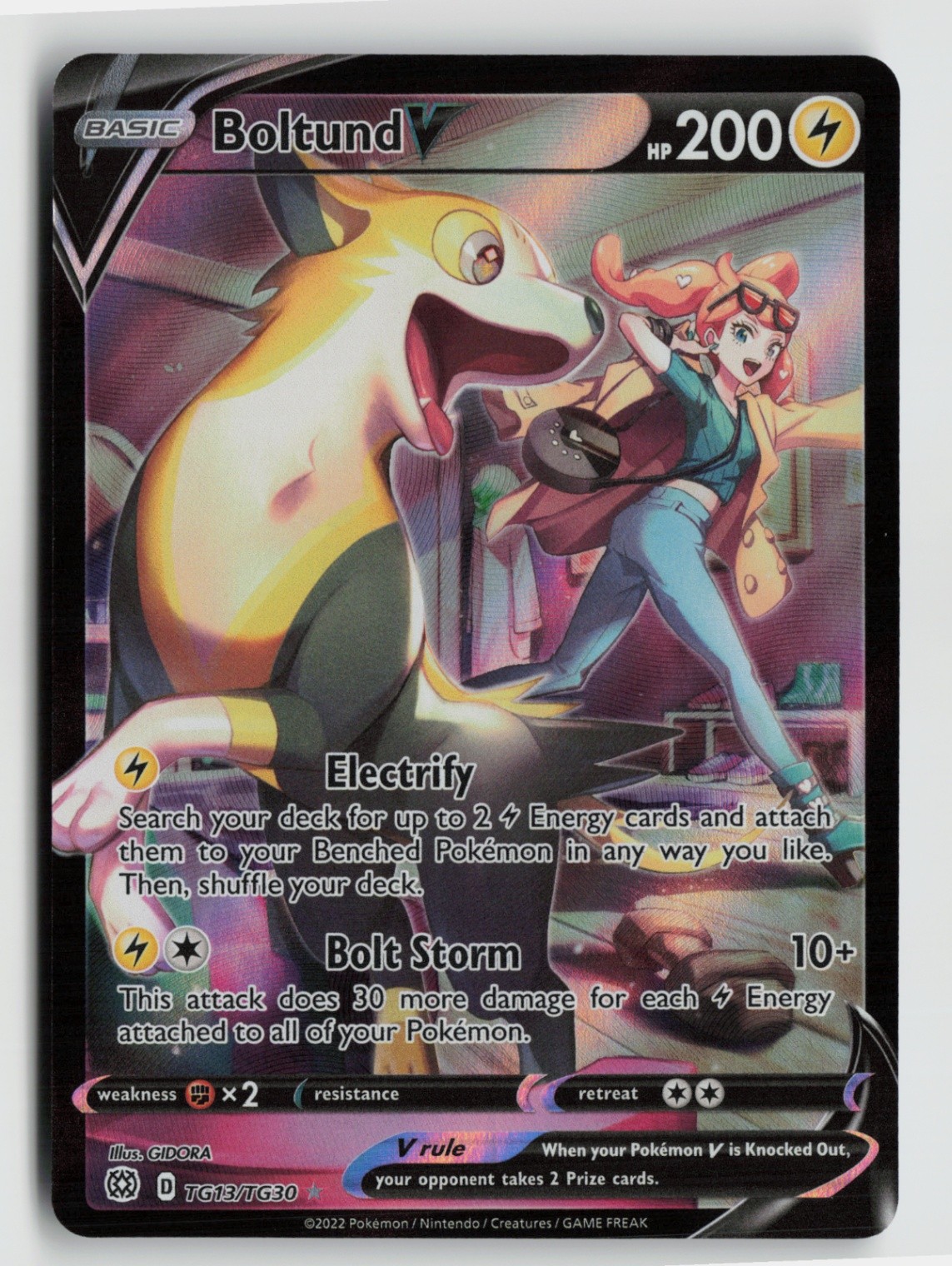 Pokemon - Boltund V - TG13/TG30 SWSH09: Brilliant Stars Trainer Gallery - NM