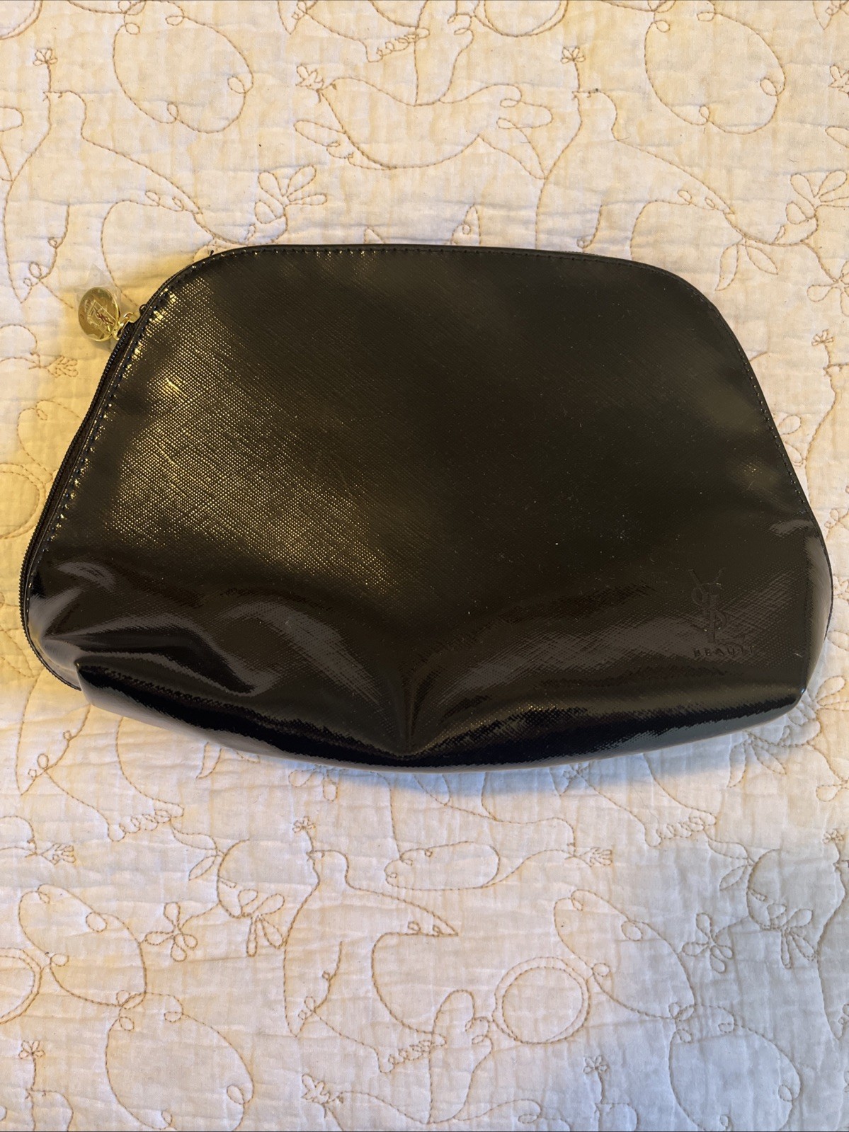 YSL Beaute Black Travel Makeup Cosmetic Pouch Toiletry Bag