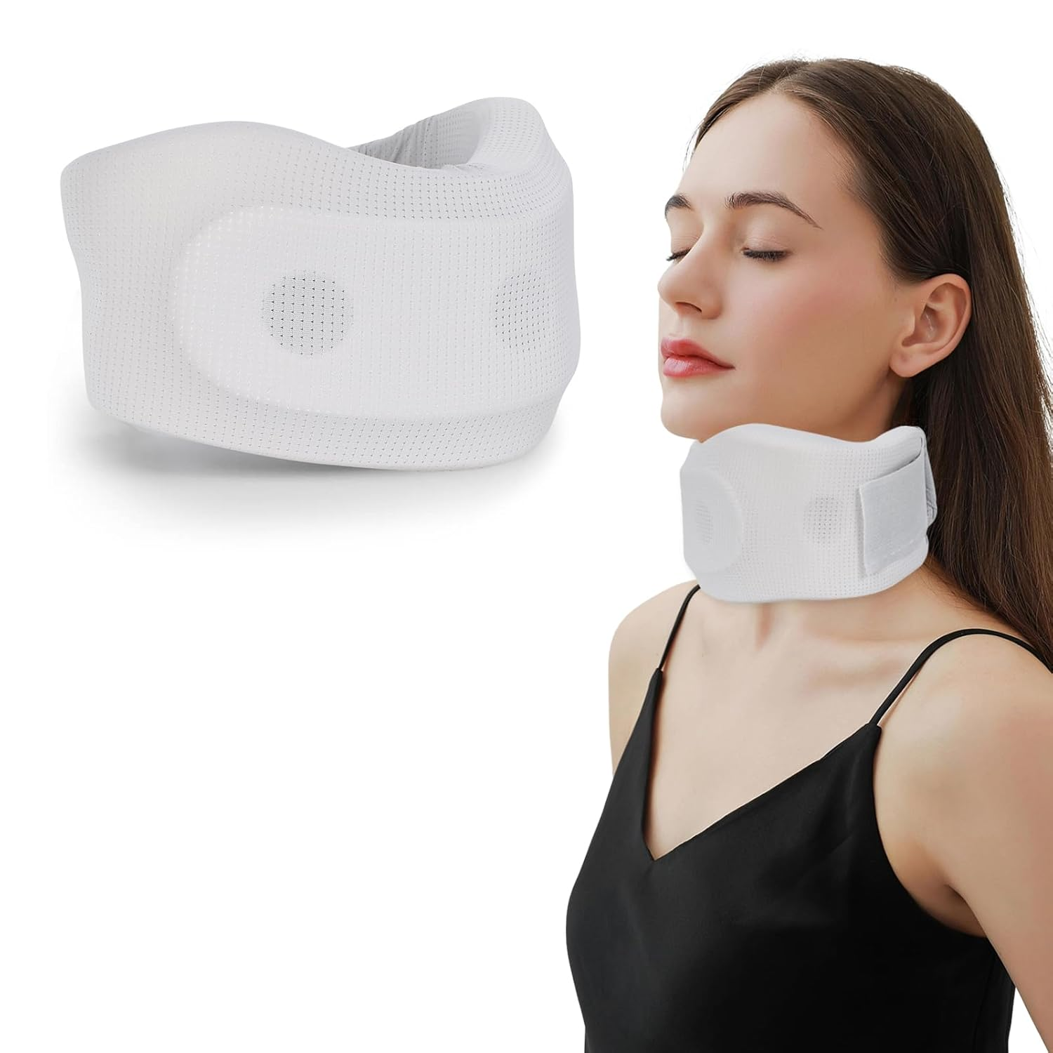 Neck Brace Cervical Collar, Neck Support Brace for Sleeping, Soft Foam Wraps Kee