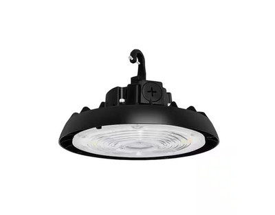 RUN BISON 12.8 in. Integrated LED UFO High Bay Light Fixture Black Garage Light
