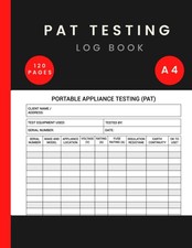 Pat Testing Log Book A4 Portable Appliance Testing of Electrical Equipment Lo...