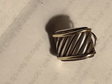 Single David Yurman 14k Sterling Silver Cable Omega Back Earring
