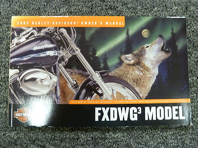 2002 Harley Davidson CVO Dyna Wide Glide FXDWG3 Owner Operator User Guide Manual