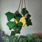 Tiffany Stained Glass Suncatcher Ivy And Moon