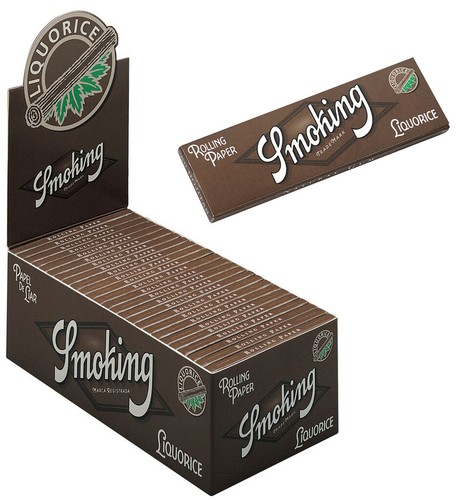 1x Full Box Smoking LIQORICE Single Wide Rolling Paper - 50 Booklets - Picture 2 of 4