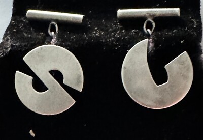 SAM LEVENE Broadway Film Star's Leonore Doskow Sterling Silver Cufflinks