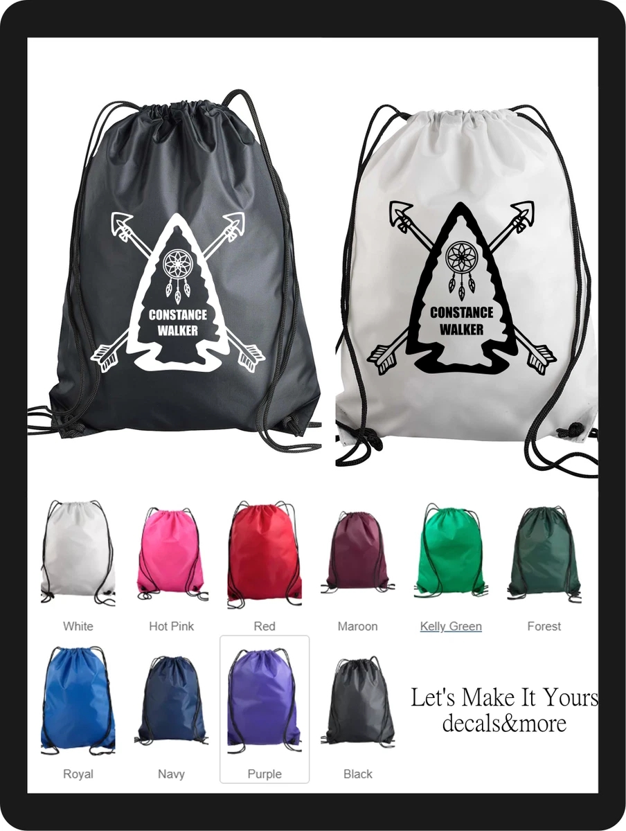 Personalized discount drawstring backpack