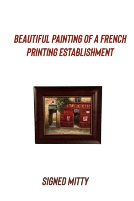 Vintage Home Decor Oil Painting Signed Chic Home Office Decor Shabby Chic Decor