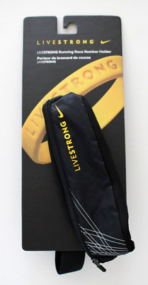 Nike Livestrong Run Waist Race Number Holder Black/Varsity Maize