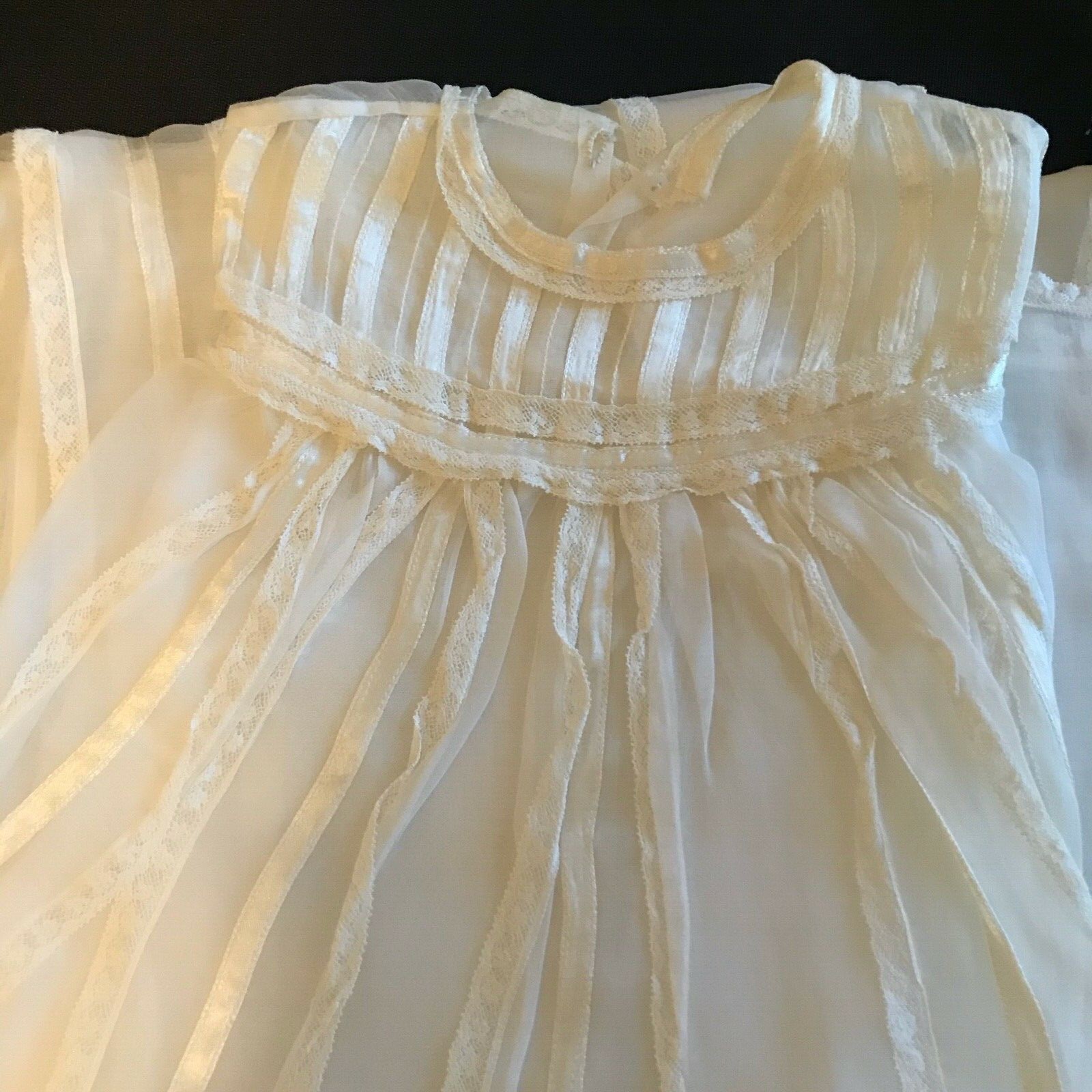 VINTAGE CHRISTENING OUTFIT GOWN, SLIP, JACKET, BONNE… Gem