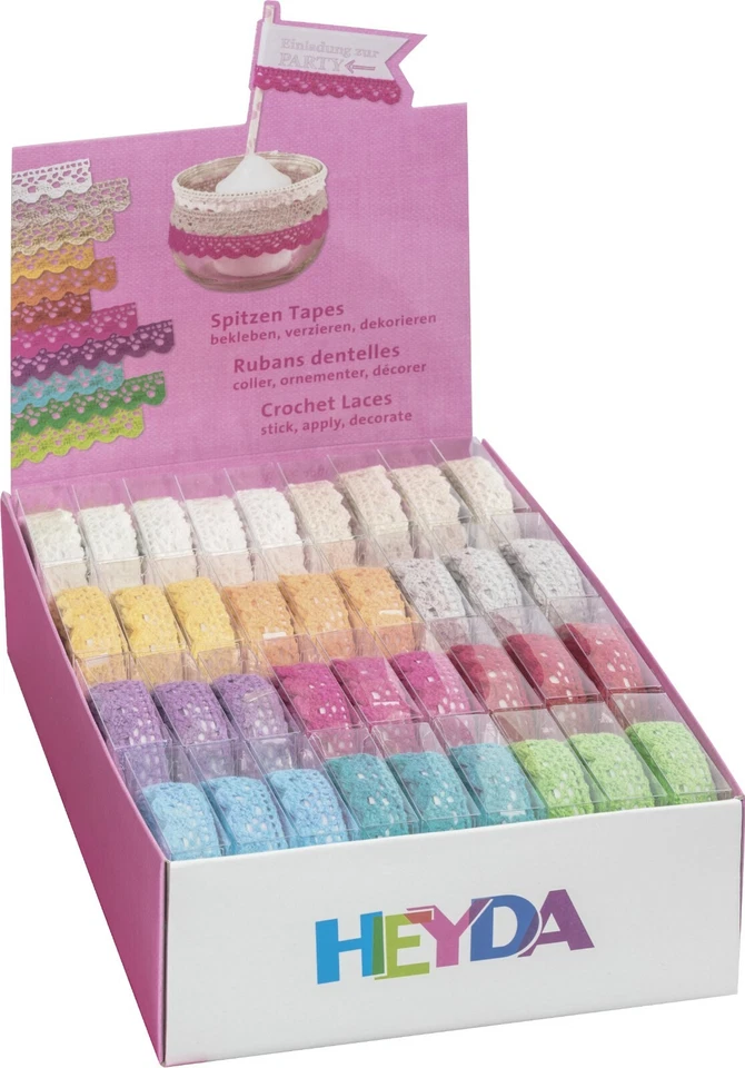 SpitzenTape, Spitzenband, Heyda, selbstklebend, 2 m x 15 mm, 100% Baumwolle - Bild 2 von 3